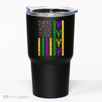Crawfish Fleur-De-Lis Flag Mardi Gras Tumbler thumb 0
