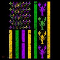 Crawfish Fleur-De-Lis Flag Mardi Gras Women's Tank Top thumb 5