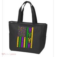 Crawfish Fleur-De-Lis Flag Mardi Gras Tote Bag thumb 3