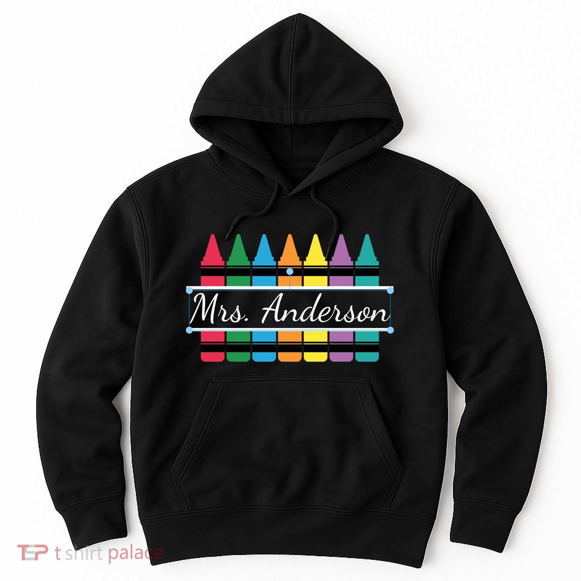 Crayon Customized Teacher Custom Personalize Name Hoodie