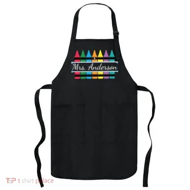 Crayon Customized Teacher Custom Personalize Name Apron