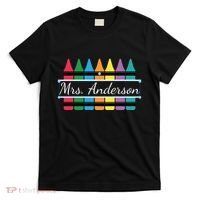 Crayon Customized Teacher Custom Personalize Name T-Shirt thumb 0