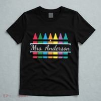 Crayon Customized Teacher Custom Personalize Name T-Shirt thumb 5