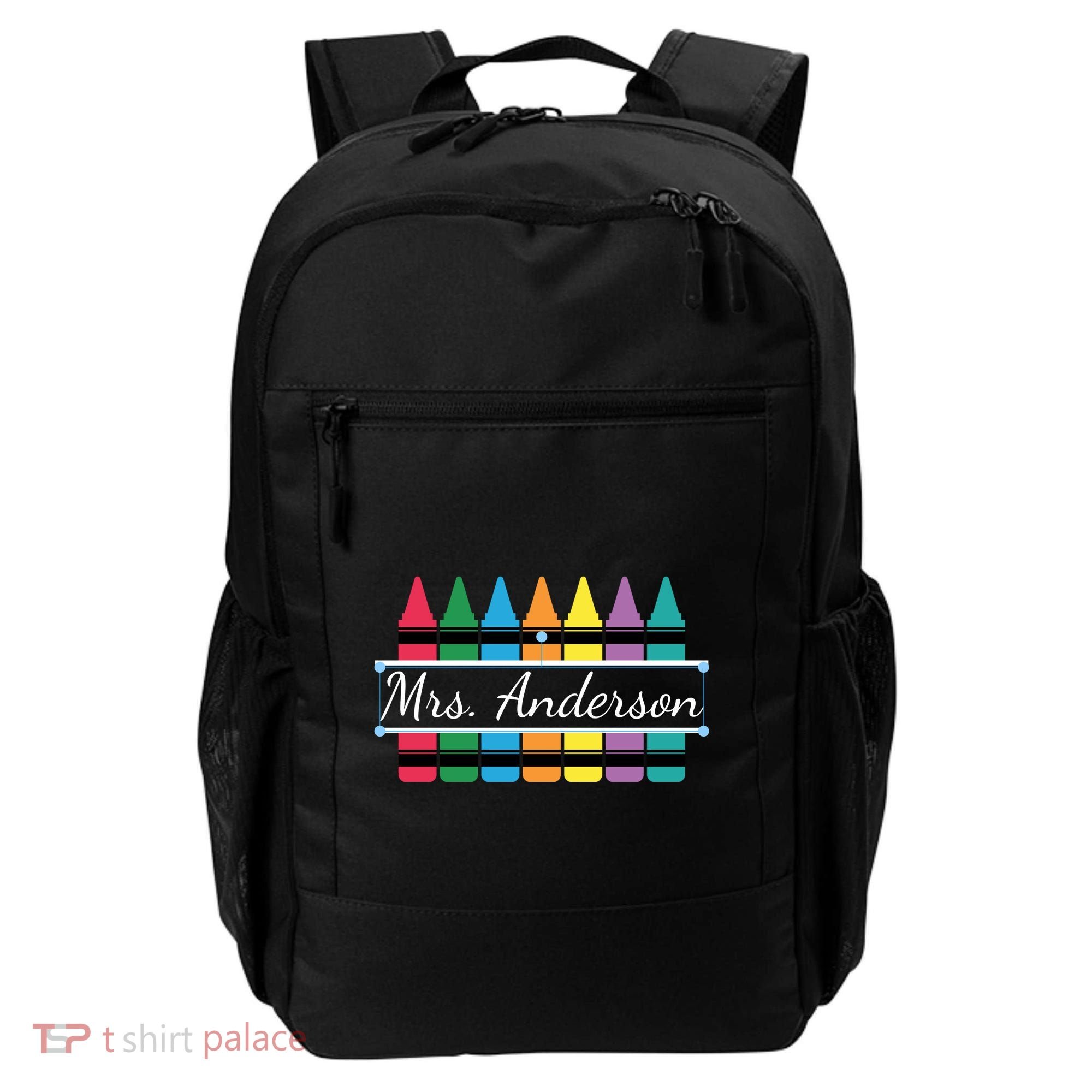Crayon Customized Teacher Custom Personalize Name Backpack
