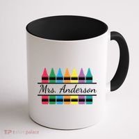 Crayon Customized Teacher Custom Personalize Name Coffee Mug thumb 1
