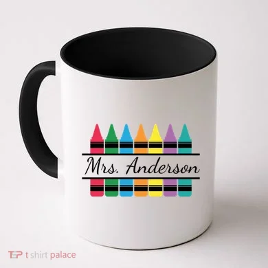 Crayon Customized Teacher Custom Personalize Name Coffee Mug