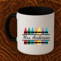 Crayon Customized Teacher Custom Personalize Name Coffee Mug thumb 2
