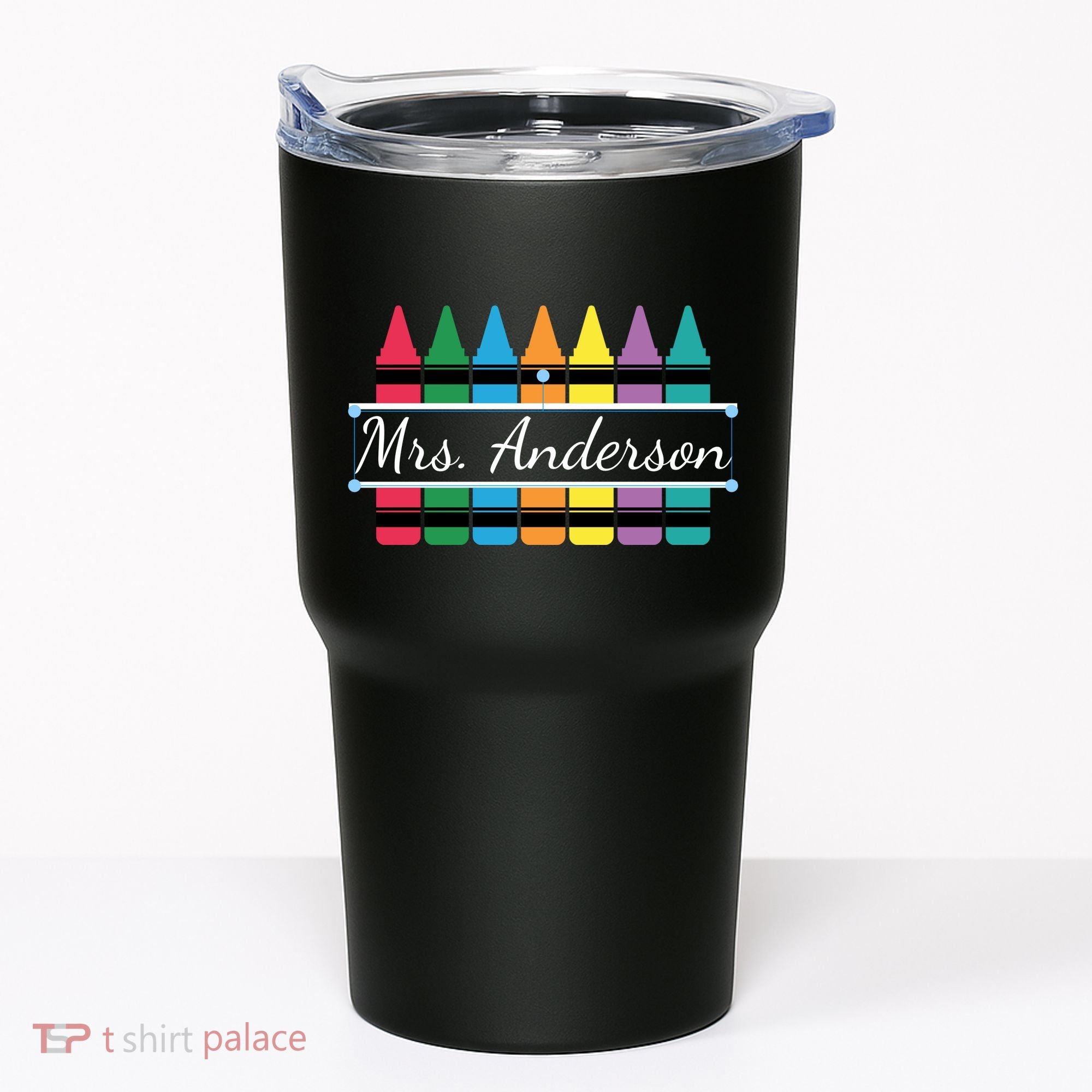 Crayon Customized Teacher Custom Personalize Name Tumbler
