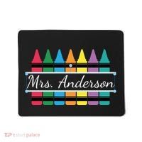 Crayon Customized Teacher Custom Personalize Name Mousepad thumb 0