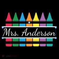 Crayon Customized Teacher Custom Personalize Name Baby Bodysuit thumb 2
