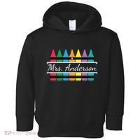 Crayon Customized Teacher Custom Personalize Name Toddler Hoodie thumb 0