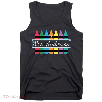 Crayon Customized Teacher Custom Personalize Name Tank Top