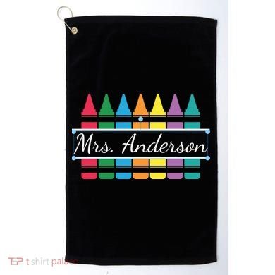 Crayon Customized Teacher Custom Personalize Name Golf Towel