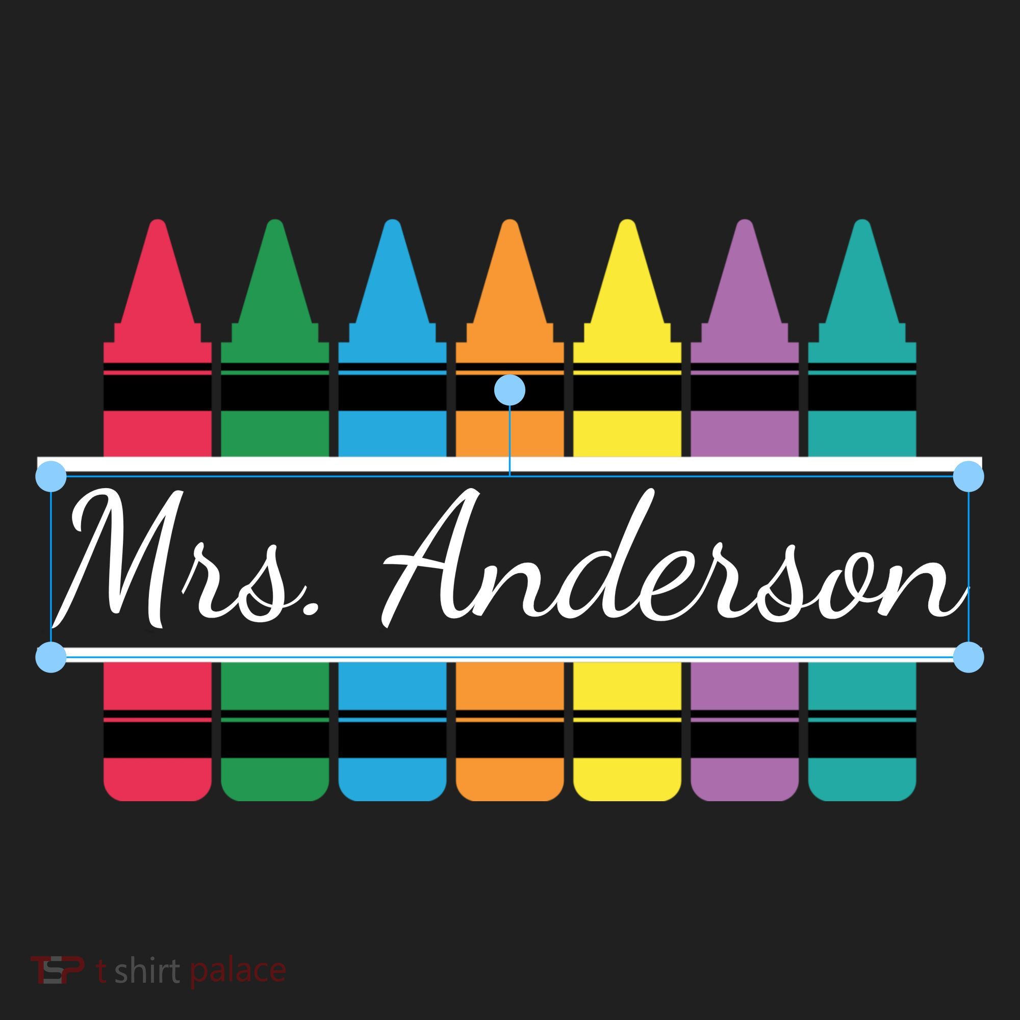 Crayon Customized Teacher Custom Personalize Name Golf Towel