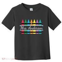 Crayon Customized Teacher Custom Personalize Name Toddler T-Shirt thumb 0