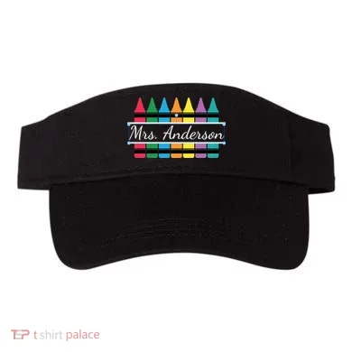 Crayon Customized Teacher Custom Personalize Name Visor