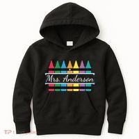 Crayon Customized Teacher Custom Personalize Name Kids Hoodie thumb 0