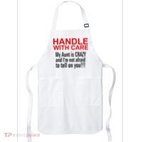 Crazy Aunt - Handle With Care Funny Apron thumb 0