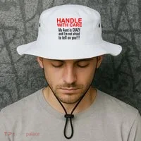 Crazy Aunt - Handle With Care Funny Bucket Hat thumb 2