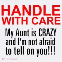 Crazy Aunt - Handle With Care Funny Coffee Mug thumb 5