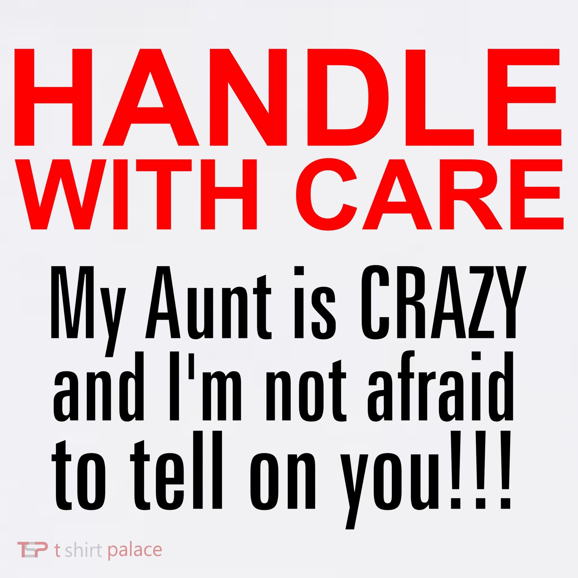 Crazy Aunt - Handle With Care Funny Tumbler
