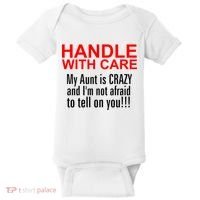 Crazy Aunt - Handle With Care Funny Baby Bodysuit thumb 0
