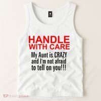 Crazy Aunt - Handle With Care Funny Tank Top thumb 2