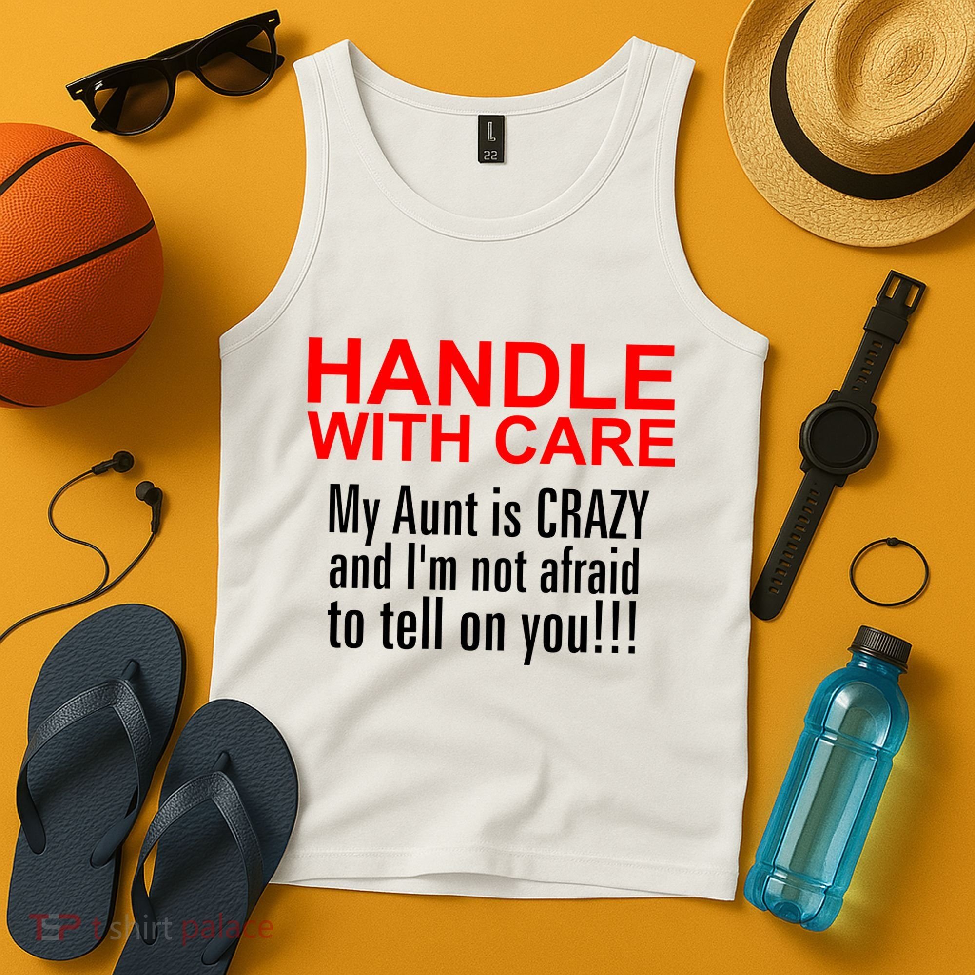 Crazy Aunt - Handle With Care Funny Tank Top