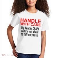 Crazy Aunt - Handle With Care Funny Kids T-Shirt thumb 2