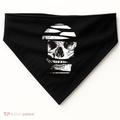 Crazy Broken Skull USA-Made Doggie Bandana