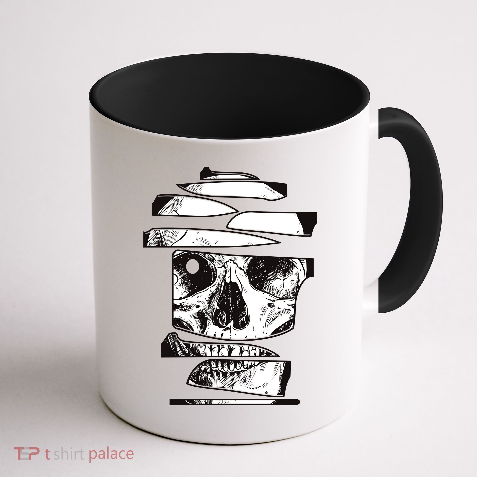 Crazy Broken Skull Coffee Mug