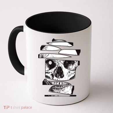 Crazy Broken Skull Coffee Mug