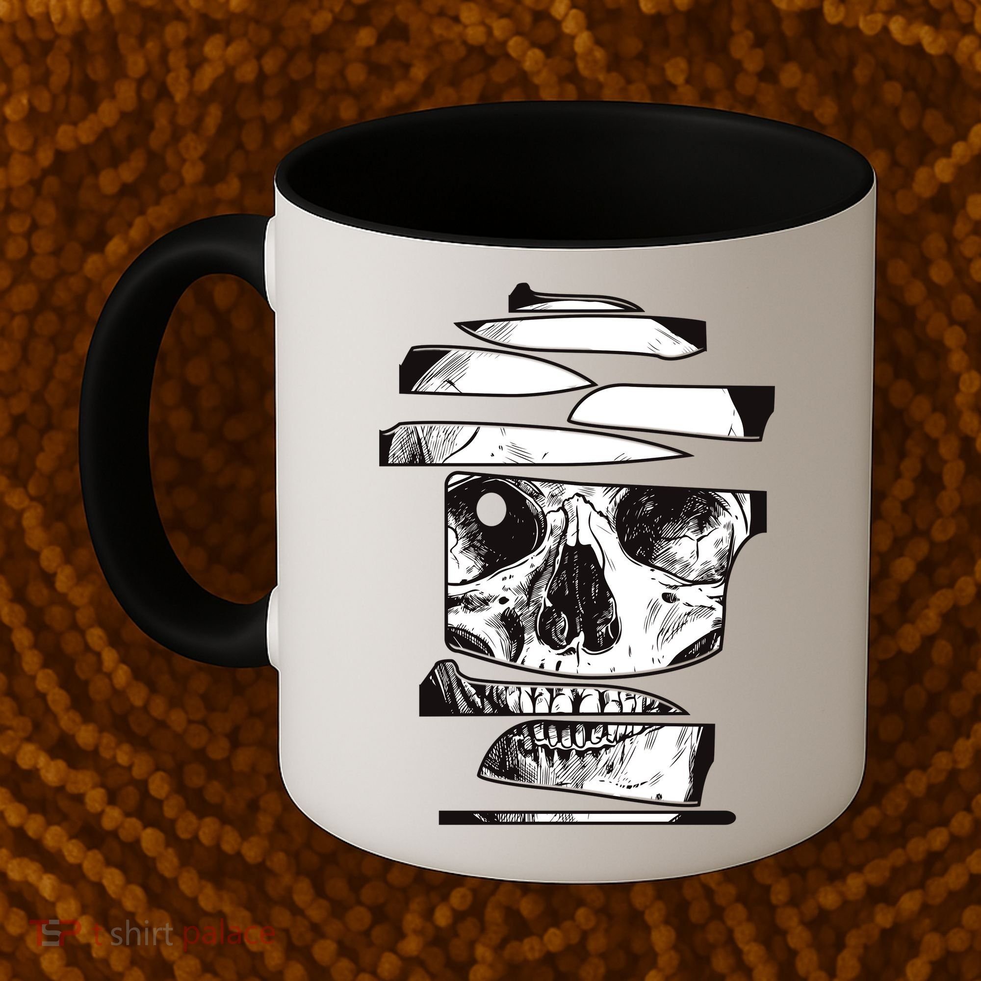 Crazy Broken Skull Coffee Mug
