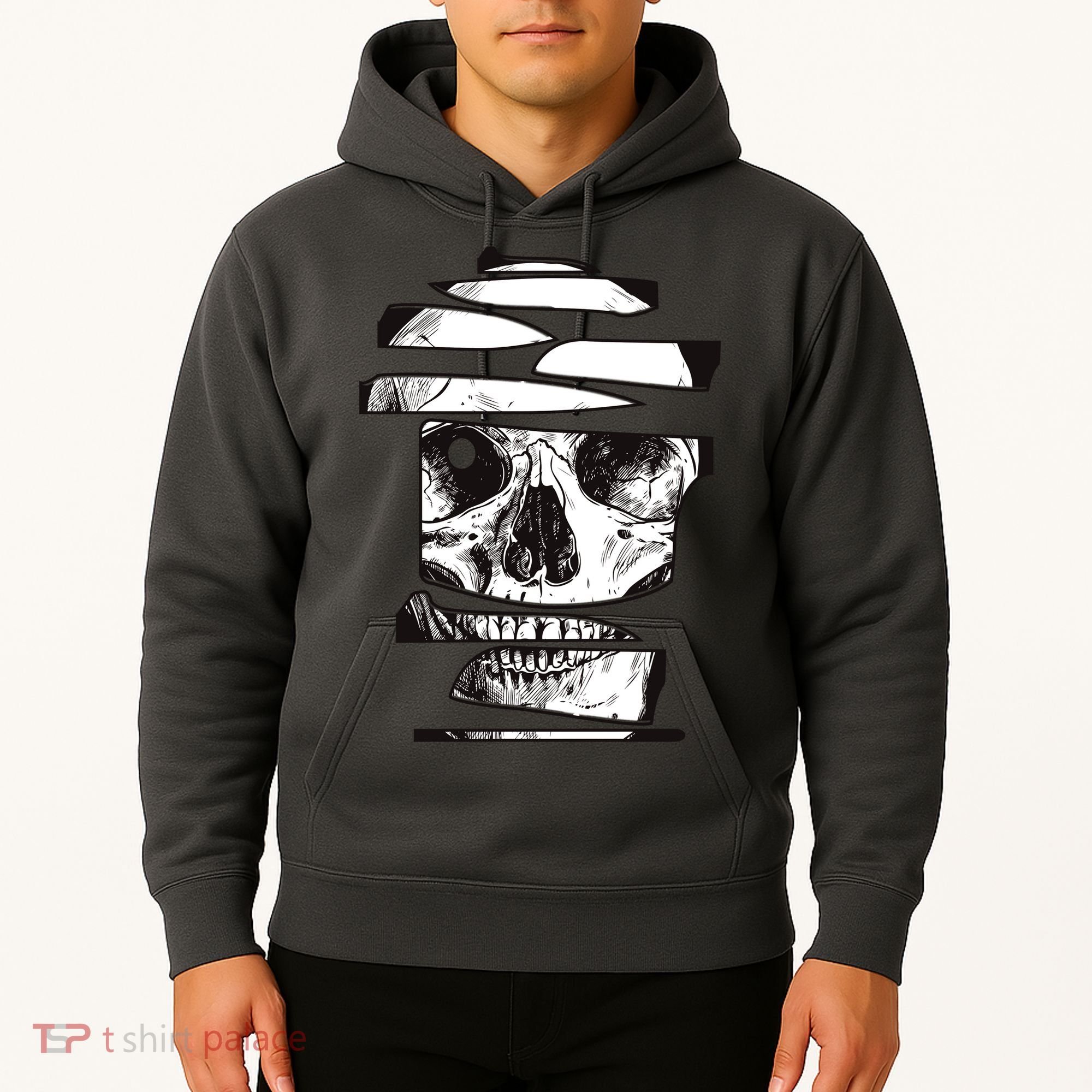 Crazy Broken Skull Hoodie