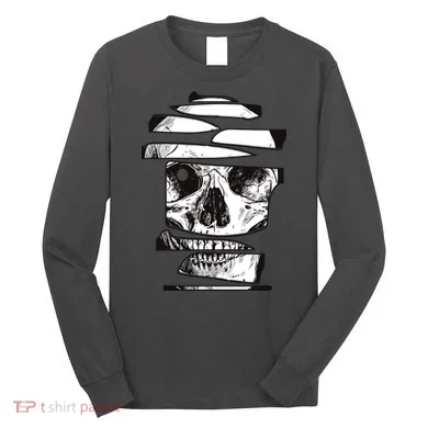 Crazy Broken Skull Long Sleeve Shirt