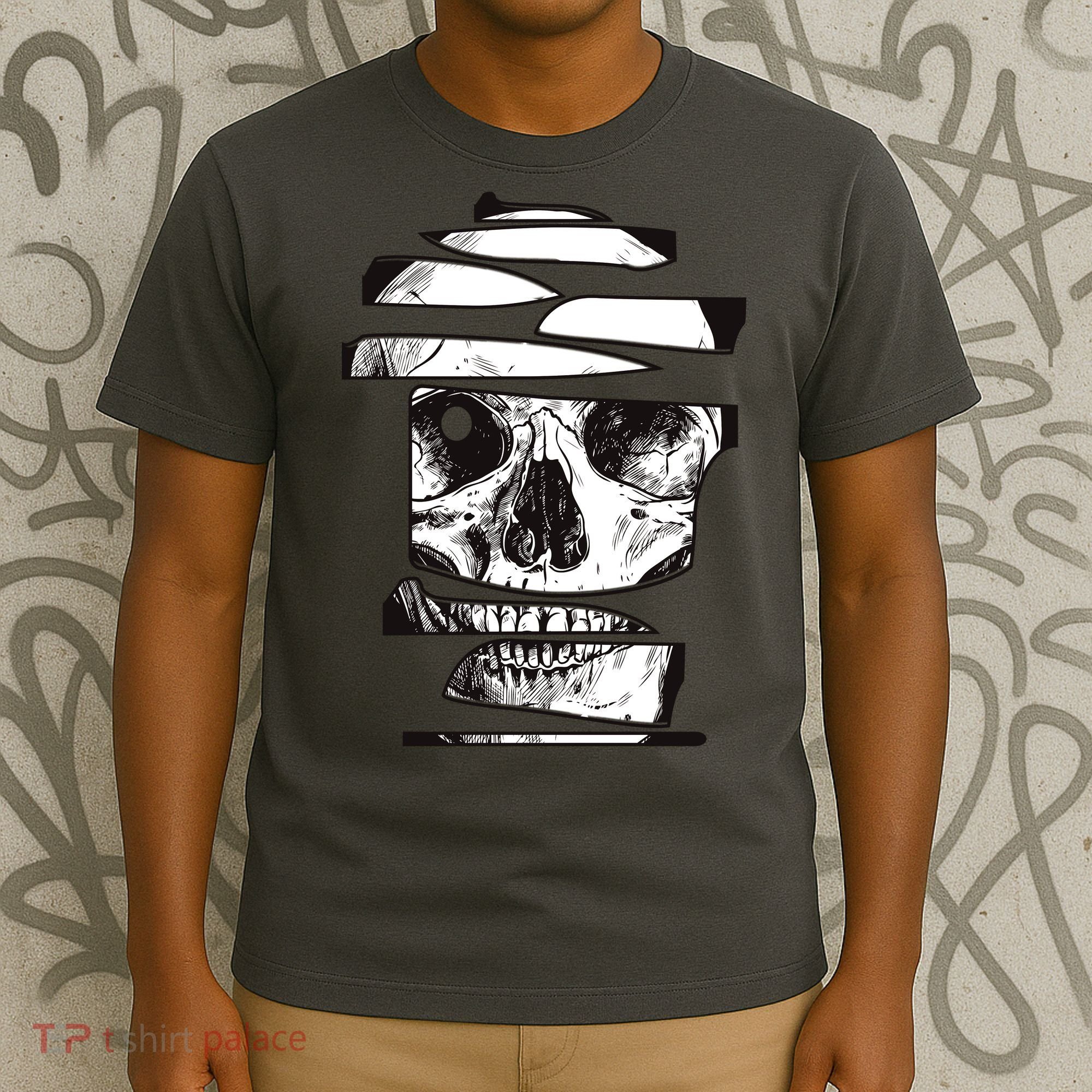Crazy Broken Skull T-Shirt