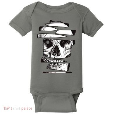 Crazy Broken Skull Baby Bodysuit