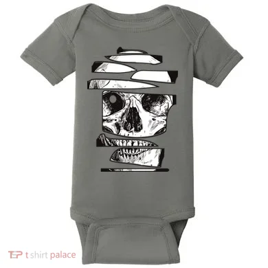 Crazy Broken Skull Baby Bodysuit