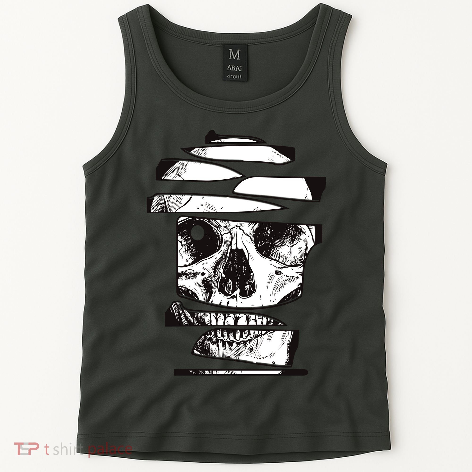 Crazy Broken Skull Tank Top