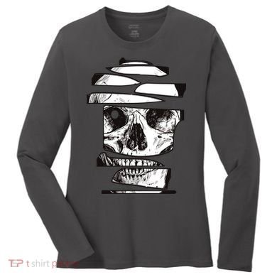 Crazy Broken Skull Women's Long Sleeve Shirt