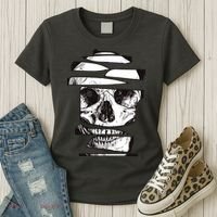 Crazy Broken Skull Women's T-Shirt thumb 3
