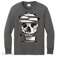 Crazy Broken Skull Kids Long Sleeve Shirt thumb 0