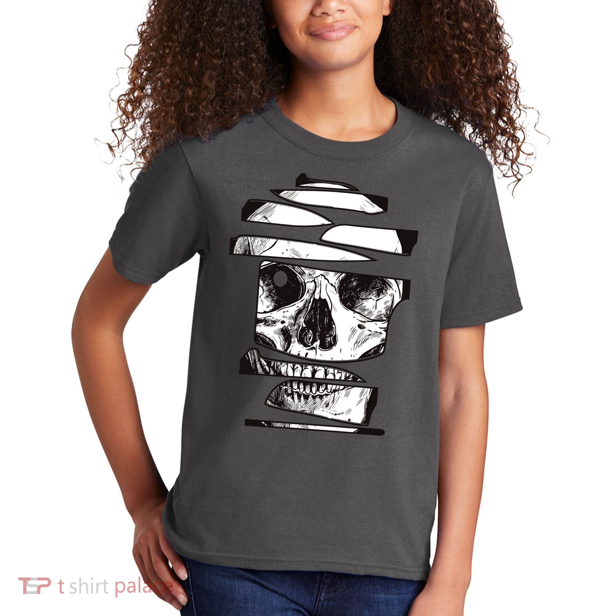 Crazy Broken Skull Kids T-Shirt