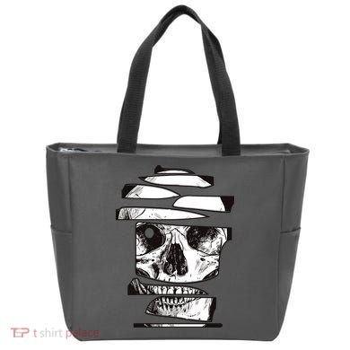 Crazy Broken Skull Tote Bag
