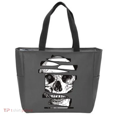 Crazy Broken Skull Tote Bag