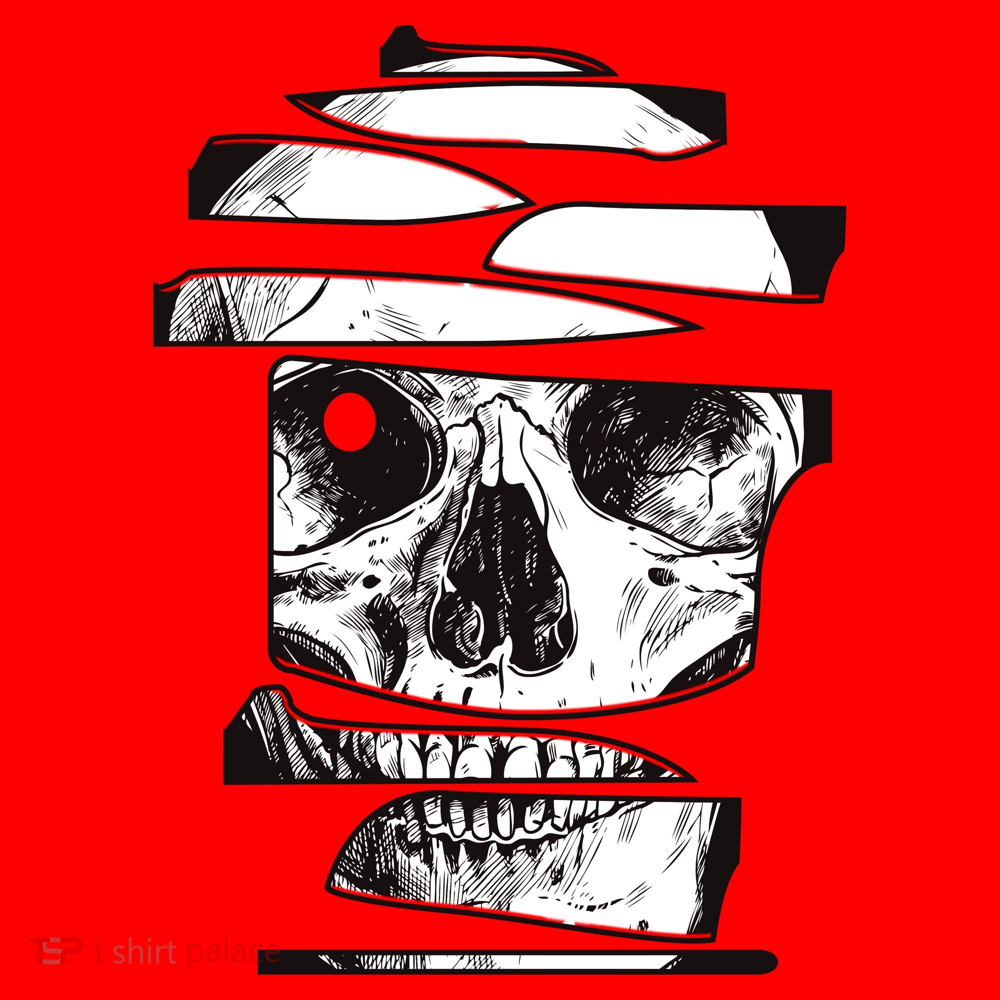 Crazy Broken Skull Santa Hat