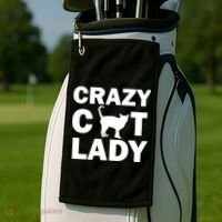 Crazy Cat Lady Golf Towel thumb 2