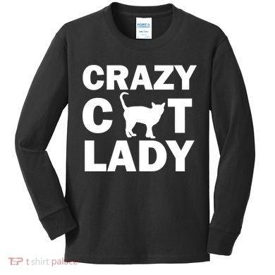 Crazy Cat Lady Kids Long Sleeve Shirt