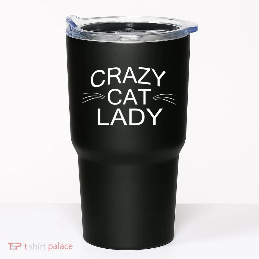Crazy Cat Lady Whiskers Tumbler