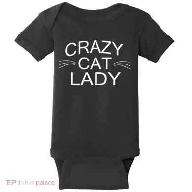 Crazy Cat Lady Whiskers Baby Bodysuit